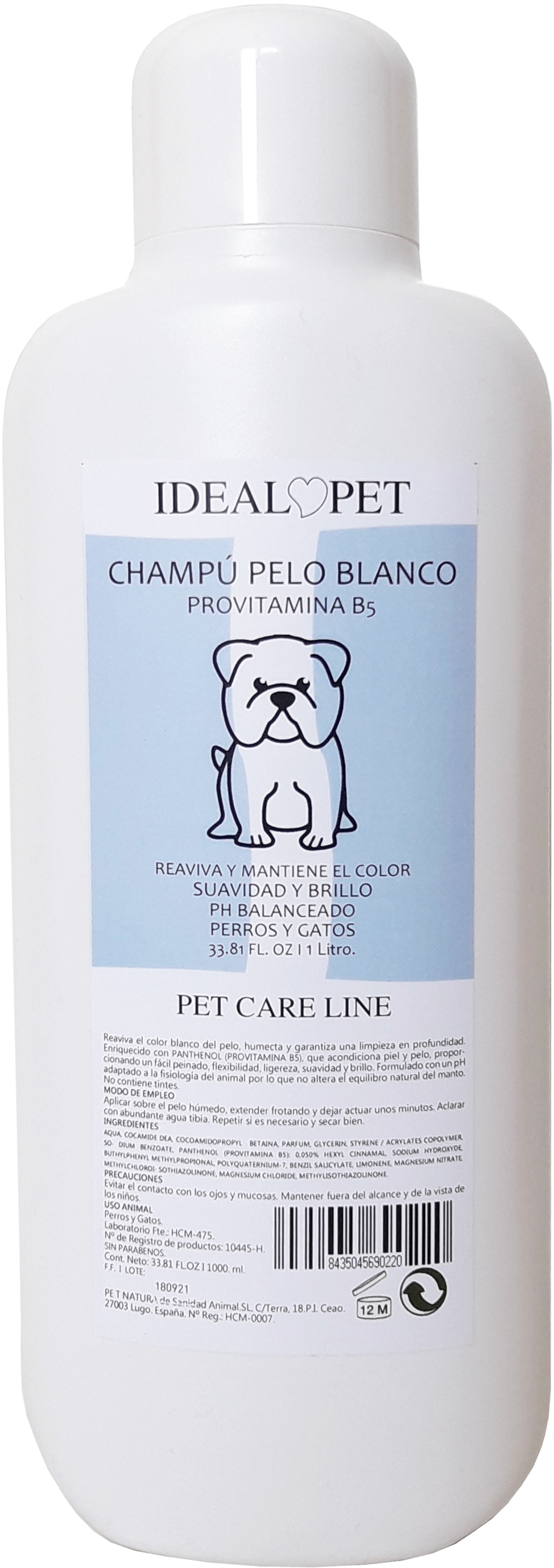 Champú Pelo Blanco Ideal Pet - Imagen 2
