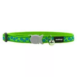 COLLAR PARA GATOS STARS LIME RED DINGO