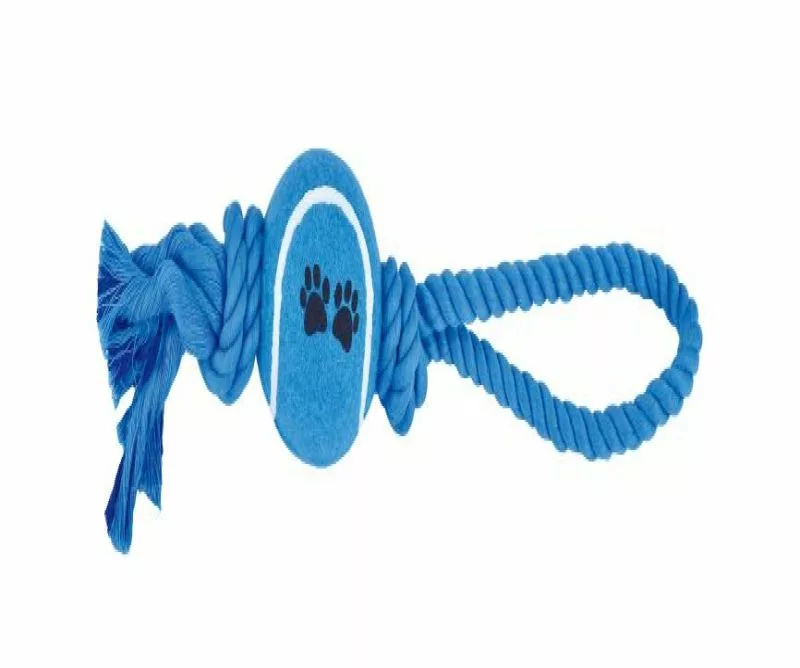 Mordedor cuerda nudo y pelota Nayeco 35CM