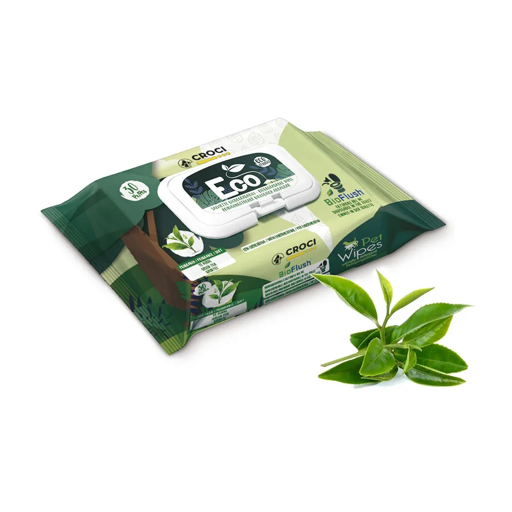 Toallitas Eco de Té verde y Clorhexidina