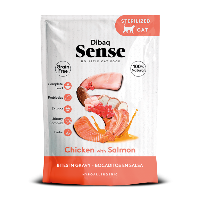 Dibaq Sense Bocaditos en Salsa Pollo con Salmón