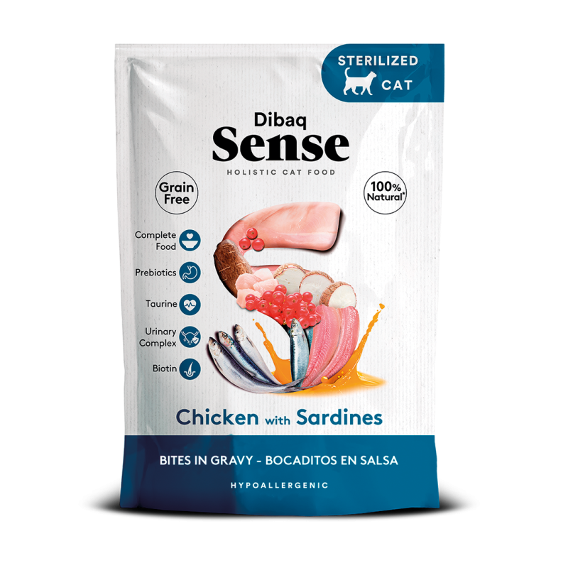 Dibaq Sense Bocaditos en Salsa Pollo con Sardinas