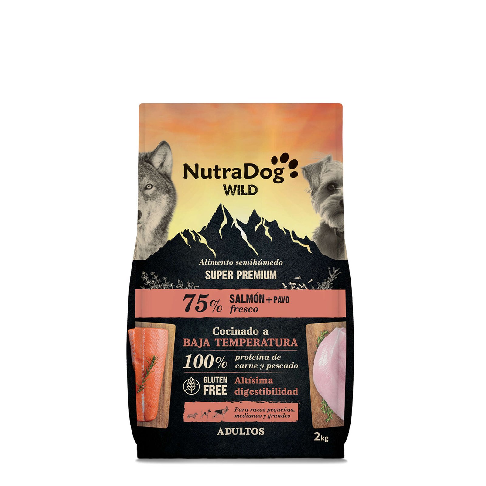 NutraDog WILD Salmón y Pavo – Piel y pelaje